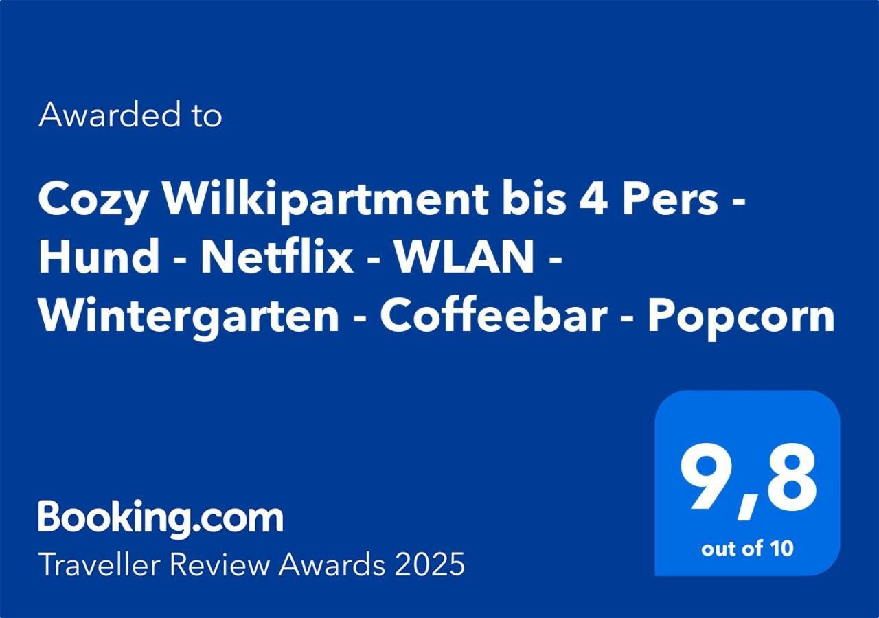 Cozy Wilkipartment Bis 4 Pers - Hund - Netflix - Wlan - Wintergarten - Coffeebar - Popcorn Verl Dış mekan fotoğraf